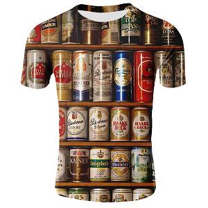 Beer 3D Printed Funny T Shirt
